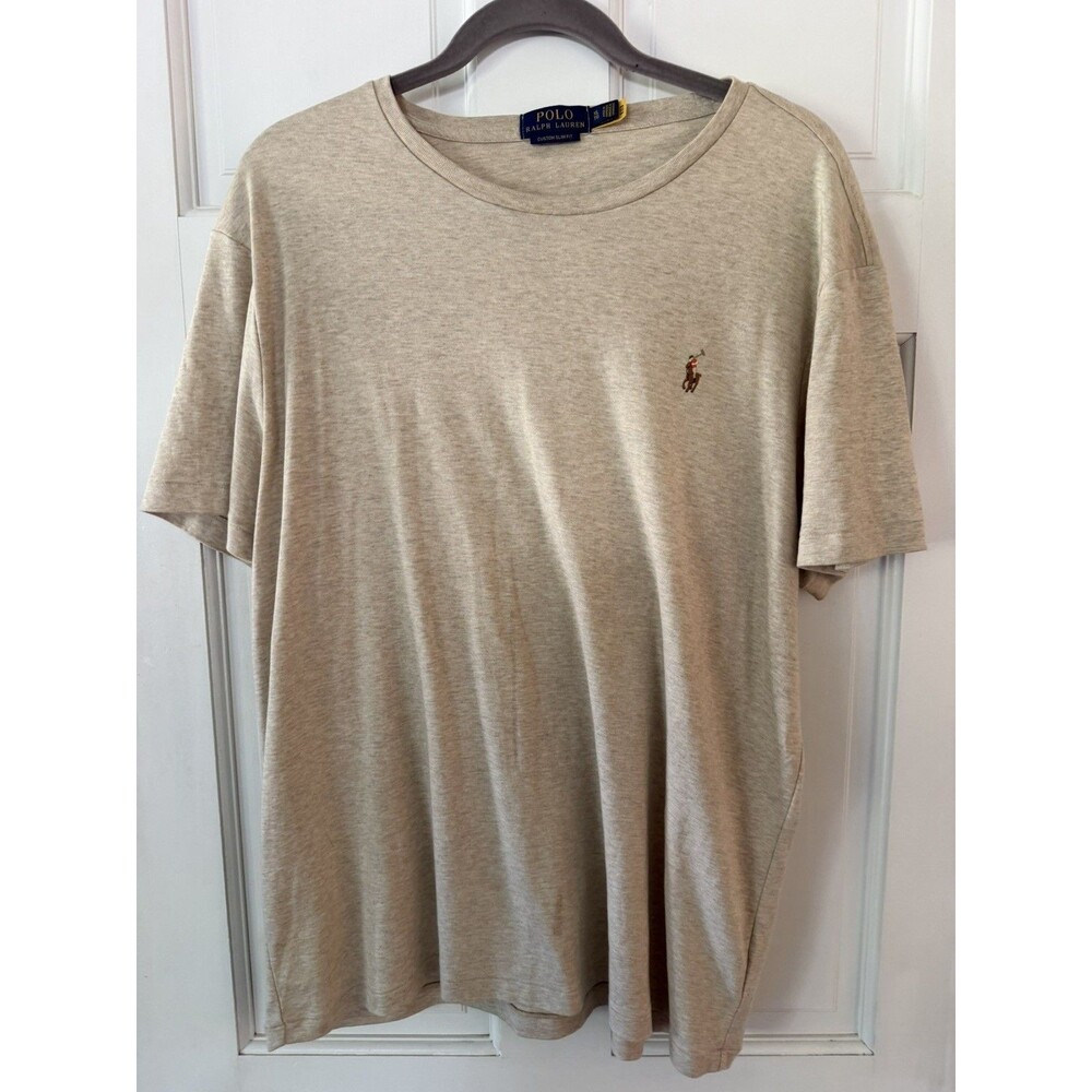 Polo Ralph Lauren Men’s XLCrewneck Short Sleeve T Shirts (Dune Heather Color)